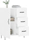 vidaXL - Dressoir - 69,5x34x90 - cm - bewerkt - hout - wit