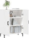 vidaXL - Dressoir - 69,5x34x90 - cm - bewerkt - hout - wit
