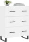 vidaXL - Dressoir - 69,5x34x90 - cm - bewerkt - hout - wit