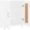 vidaXL - Dressoir - 69,5x34x90 - cm - bewerkt - hout - wit