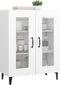 vidaXL - Dressoir - 69,5x34x90 - cm - bewerkt - hout - wit