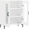 vidaXL - Dressoir - 69,5x34x90 - cm - bewerkt - hout - wit