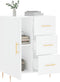vidaXL - Dressoir - 69,5x34x90 - cm - bewerkt - hout - wit