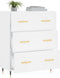vidaXL - Dressoir - 69,5x34x90 - cm - bewerkt - hout - wit