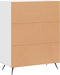 vidaXL - Dressoir - 69,5x34x90 - cm - bewerkt - hout - wit