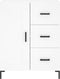 vidaXL - Dressoir - 69,5x34x90 - cm - bewerkt - hout - wit