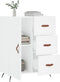 vidaXL - Dressoir - 69,5x34x90 - cm - bewerkt - hout - wit