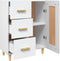 vidaXL - Dressoir - 69,5x34x90 - cm - bewerkt - hout - wit