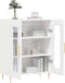 vidaXL - Dressoir - 69,5x34x90 - cm - bewerkt - hout - wit