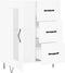 vidaXL - Dressoir - 69,5x34x90 - cm - bewerkt - hout - wit
