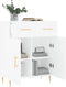 vidaXL - Dressoir - 69,5x34x90 - cm - bewerkt - hout - wit
