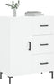 vidaXL - Dressoir - 69,5x34x90 - cm - bewerkt - hout - wit