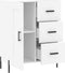 vidaXL - Dressoir - 69,5x34x90 - cm - bewerkt - hout - wit