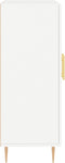 vidaXL - Dressoir - 69,5x34x90 - cm - bewerkt - hout - wit