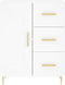 vidaXL - Dressoir - 69,5x34x90 - cm - bewerkt - hout - wit