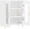 vidaXL - Dressoir - 69,5x34x90 - cm - bewerkt - hout - wit