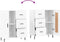 vidaXL - Dressoir - 69,5x34x90 - cm - bewerkt - hout - wit