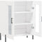 vidaXL - Dressoir - 69,5x34x90 - cm - bewerkt - hout - wit