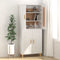 vidaXL - Dressoir - 69,5x34x90 - cm - bewerkt - hout - wit