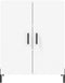 vidaXL - Dressoir - 69,5x34x90 - cm - bewerkt - hout - wit