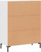 vidaXL - Dressoir - 69,5x34x90 - cm - bewerkt - hout - wit