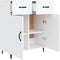 vidaXL - Dressoir - 69,5x34x90 - cm - bewerkt - hout - wit