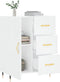 vidaXL - Dressoir - 69,5x34x90 - cm - bewerkt - hout - wit