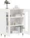 vidaXL - Dressoir - 69,5x34x90 - cm - bewerkt - hout - wit