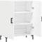 vidaXL - Dressoir - 69,5x34x90 - cm - bewerkt - hout - wit