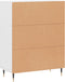vidaXL - Dressoir - 69,5x34x90 - cm - bewerkt - hout - wit