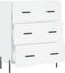 vidaXL - Dressoir - 69,5x34x90 - cm - bewerkt - hout - wit