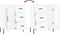 vidaXL - Dressoir - 69,5x34x90 - cm - bewerkt - hout - wit