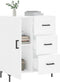 vidaXL - Dressoir - 69,5x34x90 - cm - bewerkt - hout - wit
