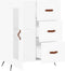 vidaXL - Dressoir - 69,5x34x90 - cm - bewerkt - hout - wit
