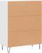 vidaXL - Dressoir - 69,5x34x90 - cm - bewerkt - hout - wit