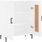 vidaXL - Dressoir - 69,5x34x90 - cm - bewerkt - hout - wit