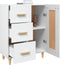 vidaXL - Dressoir - 69,5x34x90 - cm - bewerkt - hout - wit