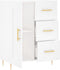vidaXL - Dressoir - 69,5x34x90 - cm - bewerkt - hout - wit