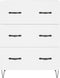 vidaXL - Dressoir - 69,5x34x90 - cm - bewerkt - hout - wit