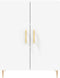 vidaXL - Dressoir - 69,5x34x90 - cm - bewerkt - hout - wit