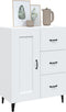 vidaXL - Dressoir - 69,5x34x90 - cm - bewerkt - hout - wit