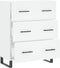 vidaXL - Dressoir - 69,5x34x90 - cm - bewerkt - hout - wit