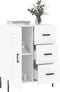vidaXL - Dressoir - 69,5x34x90 - cm - bewerkt - hout - wit