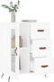 vidaXL - Dressoir - 69,5x34x90 - cm - bewerkt - hout - wit