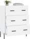 vidaXL - Dressoir - 69,5x34x90 - cm - bewerkt - hout - wit