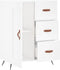 vidaXL - Dressoir - 69,5x34x90 - cm - bewerkt - hout - wit