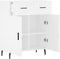 vidaXL - Dressoir - 69,5x34x90 - cm - bewerkt - hout - wit