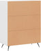 vidaXL - Dressoir - 69,5x34x90 - cm - bewerkt - hout - wit