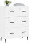 vidaXL - Dressoir - 69,5x34x90 - cm - bewerkt - hout - wit