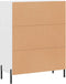 vidaXL - Dressoir - 69,5x34x90 - cm - bewerkt - hout - wit